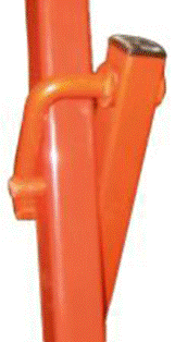 A close up of an orange object

Description automatically generated