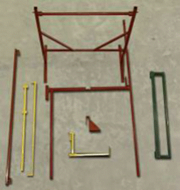A red metal frame with different colored parts

Description automatically generated with medium confidence