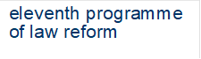 eleventh programme of law reform