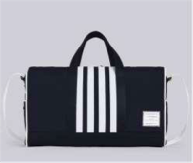 A black and white bag

Description automatically generated